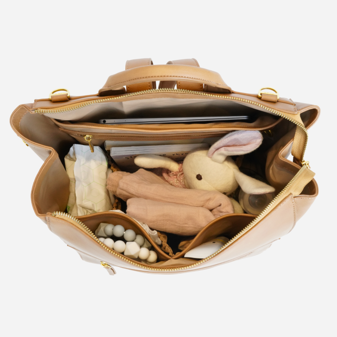The Square Diaper Bag  -  Tan - Image 4